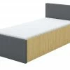 Bett Wake Up Plus | Eiche (Nachbildung) / Anthrazit 90 cm