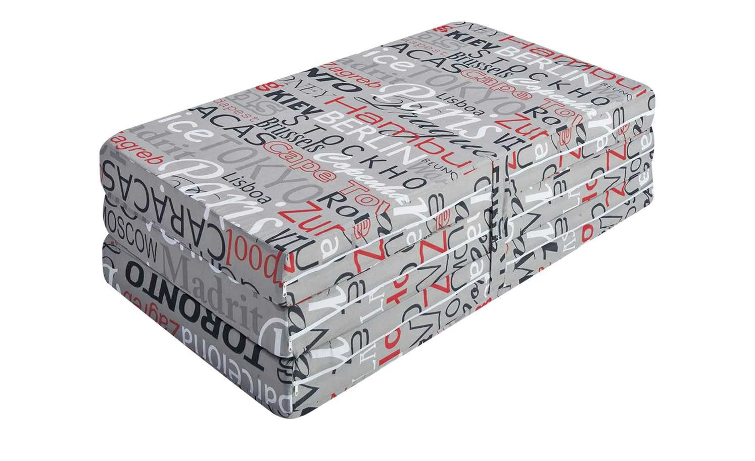 Klappmatratze Cedric | Grau / mehrfarbig 120|cm 3 Klappmatratze Cedric | Grau / mehrfarbig 120|cm